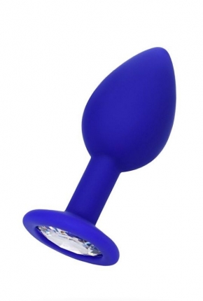 Brilliant Anal Plug Mavi beyaz kristalli 7 cm 26 g